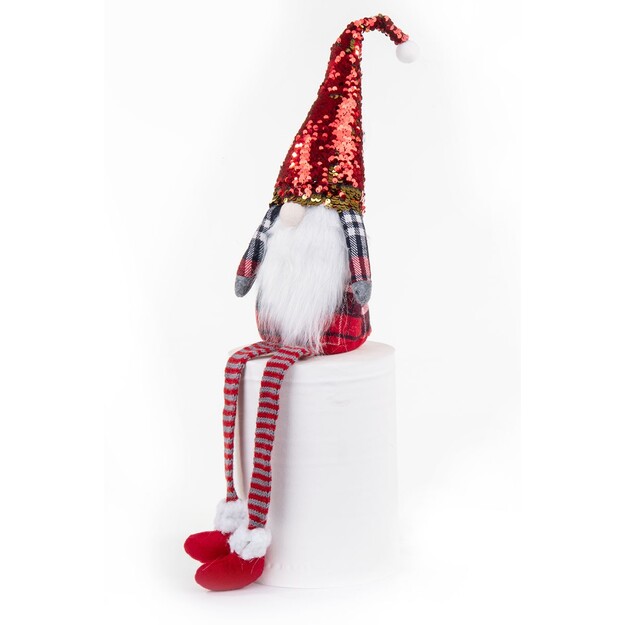 Ziemassvētku elfs ar spīdīgu cepuri