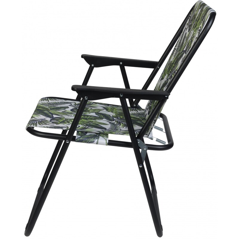 Saliekamais kempinga krēsls ar roku balstiem, 52x44x75 cm