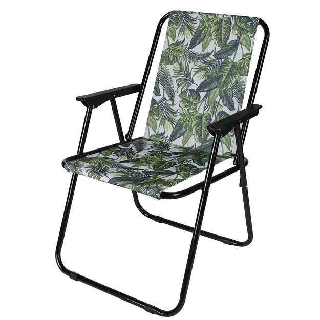 Saliekamais kempinga krēsls ar roku balstiem, 52x44x75 cm