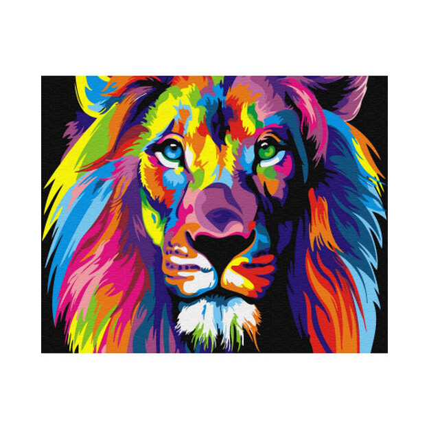 Gleznošana pēc skaitļiem, Lauva, 40x50 cm