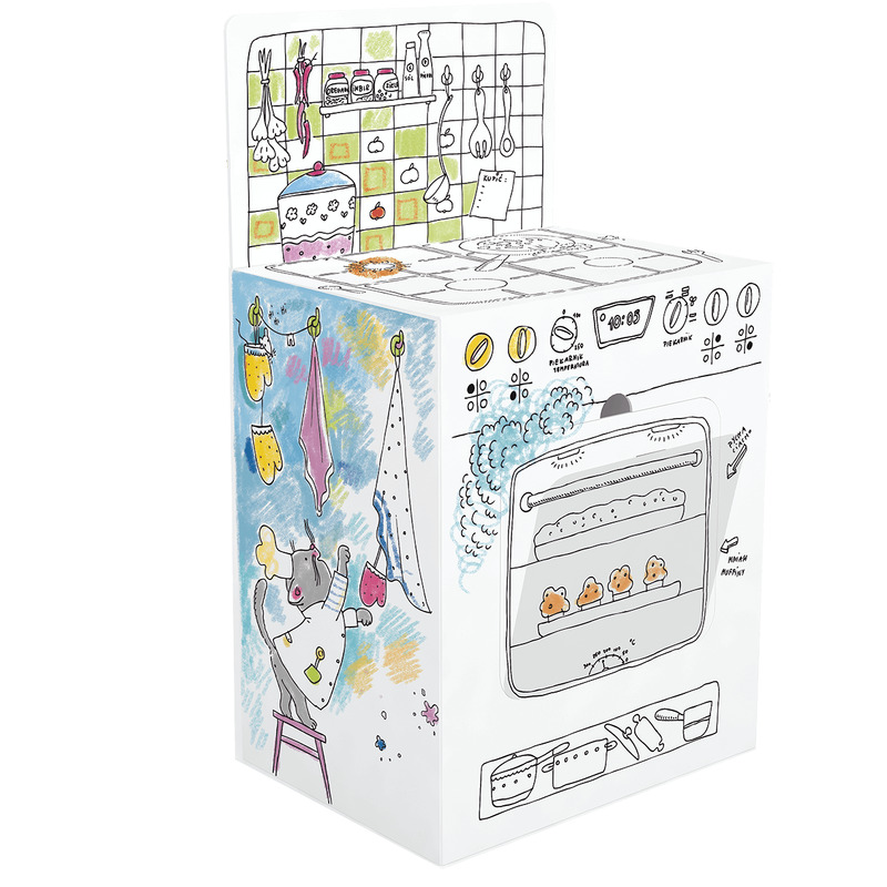 3D virtuves krāsojamā grāmata bērniem