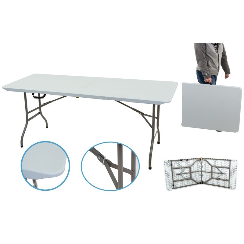 Izvelkamais galds, 180x70 cm, balts