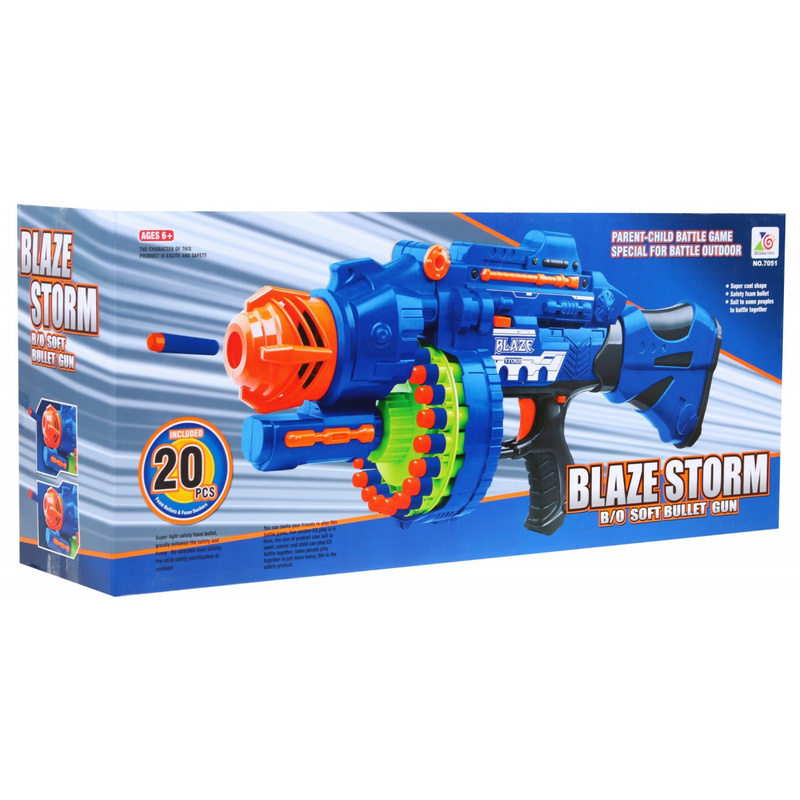 Liels rotaļu ierocis "Blaze Storm", zils