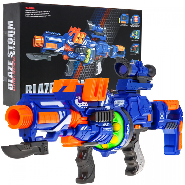 Bērnu ierocis ar munīciju - Blaze Storm, zils