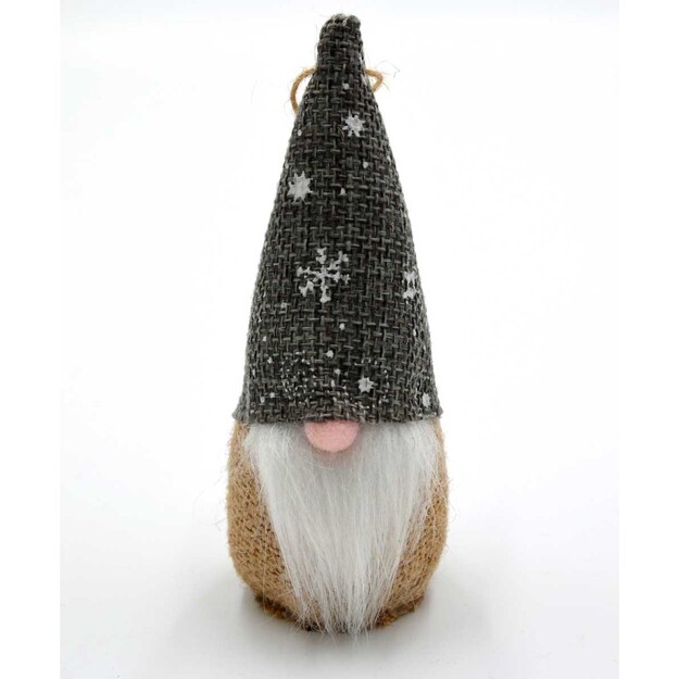 Ziemassvētku rotājums, elfs ar pelēku cepuri