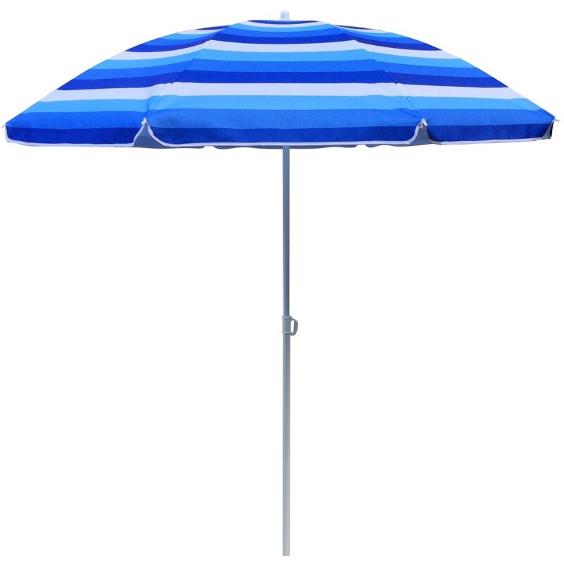 Balkona pludmales lietussargs 160 cm zilas līnijas