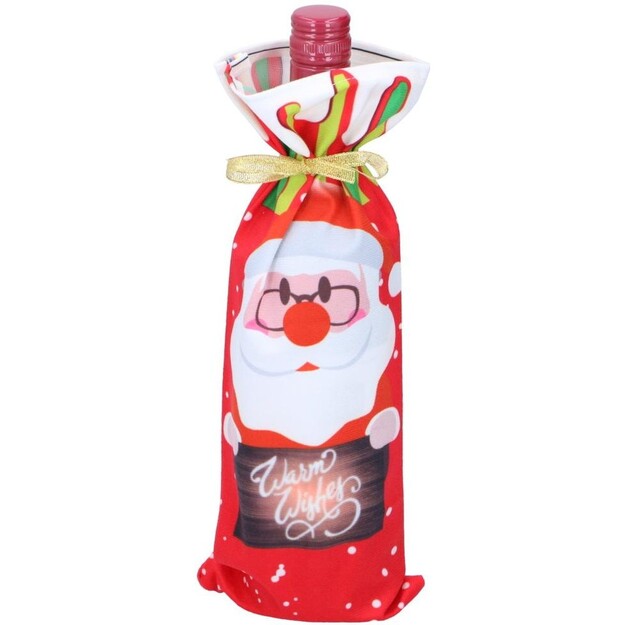 Ziemassvētku maisiņš pudelēm - Santa Claus