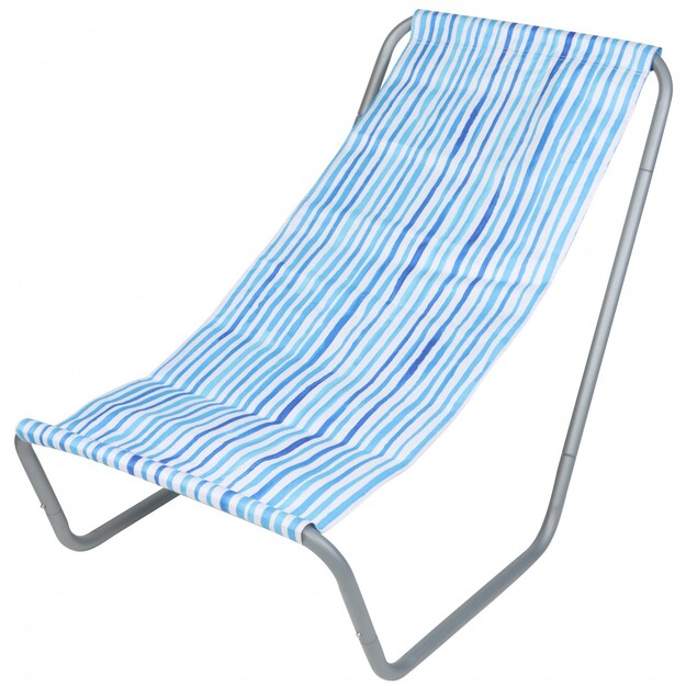 Saliekams pludmales un dārza atpūtas krēsls, zilas līnijas raksts