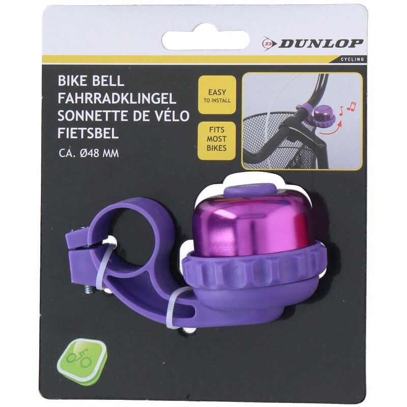 Dunlop velosipēdu zvans 48 mm, violets