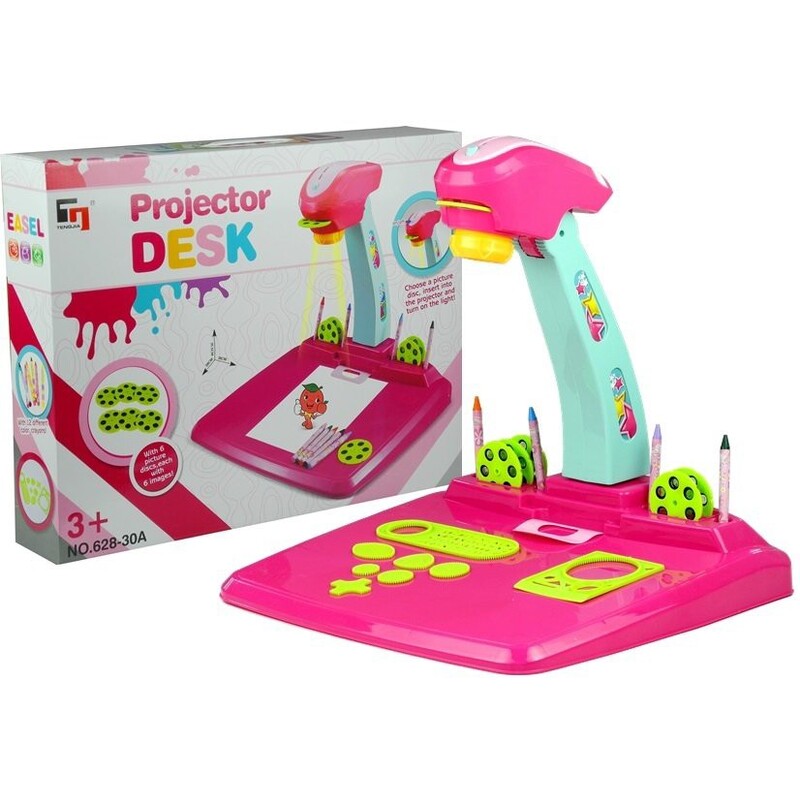 Rotaļlietu zīmēšanas projektors, rozā krāsā