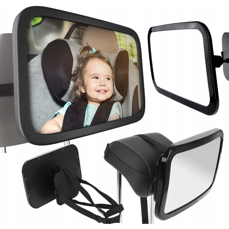 Automašīnā iebūvēts bērnu monitora spogulis