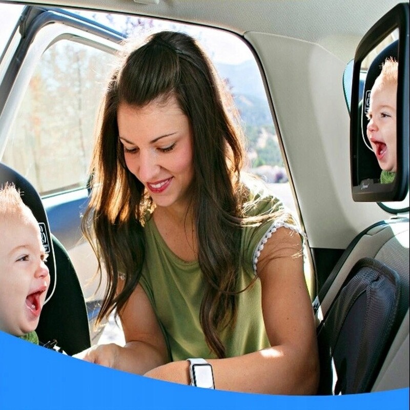Automašīnā iebūvēts bērnu monitora spogulis