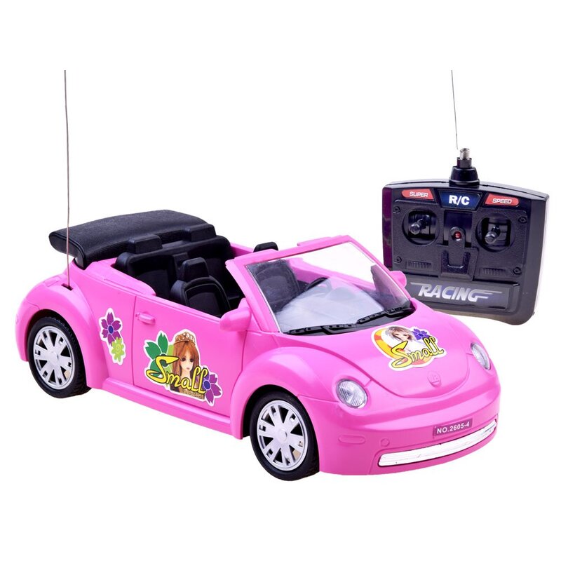 Tālvadības pults vadāma automašīna - Beetle, rozā