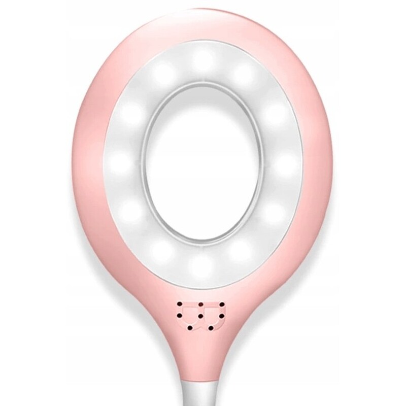 Galda lampa ar zīmuļu turētāju, rozā krāsā