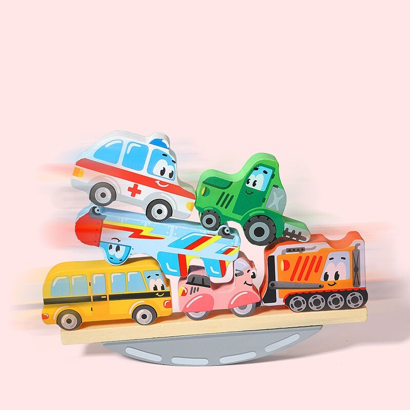 Koka balansēšanas rotaļlieta - Transportlīdzekļi