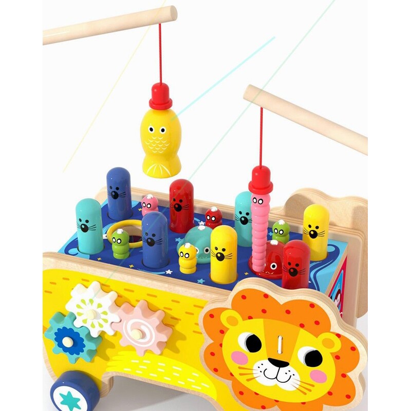 Interaktīvā koka rotaļlieta - Lauva