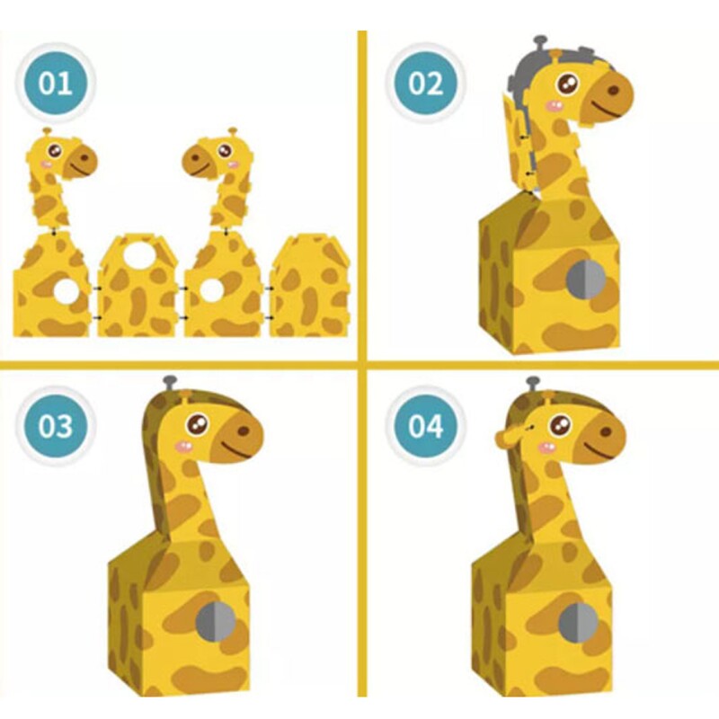 Žirafes kostīms bērniem no kartona DIY