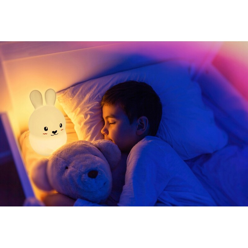 Bērnu LED nakts gaisma, balts trusis