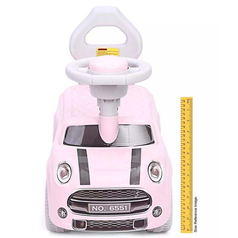 Bērnu stumjamā automašīna "Mini Cooper", rozā