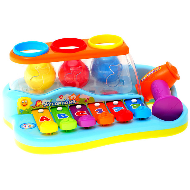 	Mūzikas mācību komplekts Ksilofons ar bumbiņām, Huile Toys	