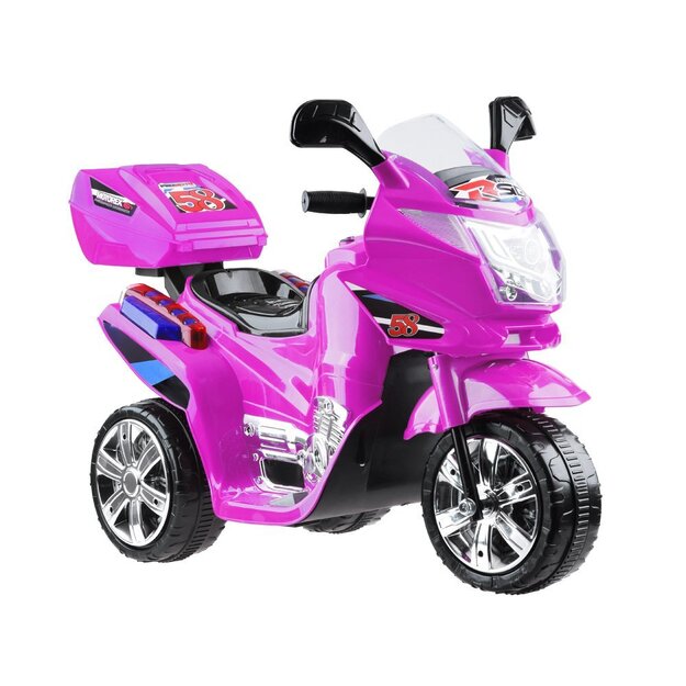 Elektriskais motocikls ar LED gaismām, roza 