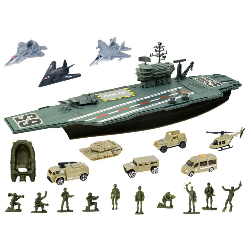 	Rotaļlietu armijas komplekts + lidmašīnas	