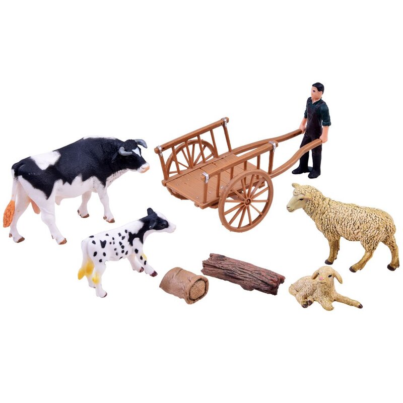 Dzīvnieku saimniecība ar gotiņām un aitiņām