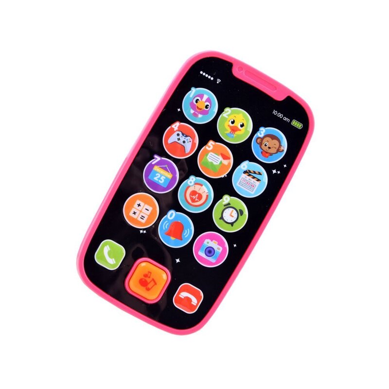 Bērnu interaktīvais telefons, rozā