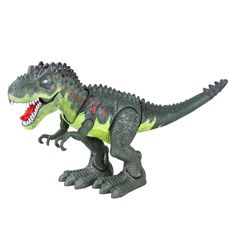 Tiranozaurs Rex ar akumulatoru darbināms dinozaurs, zaļš