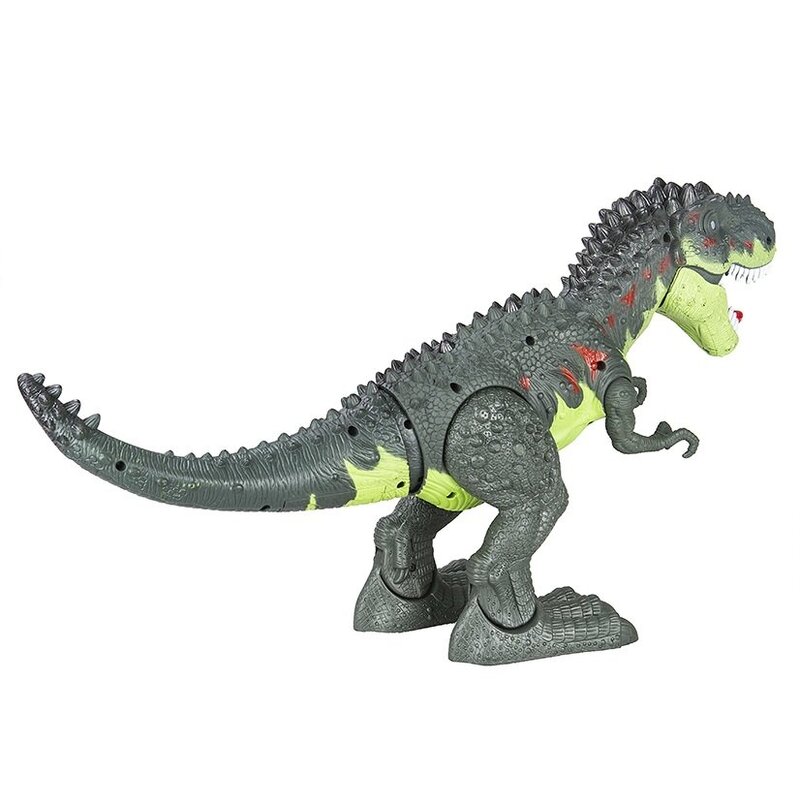 Tiranozaurs Rex ar akumulatoru darbināms dinozaurs, zaļš
