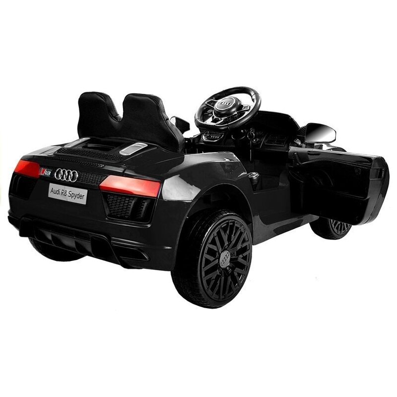 Bērnu vienvietīgs elektromobilis "Audi R8 Spyder", melns