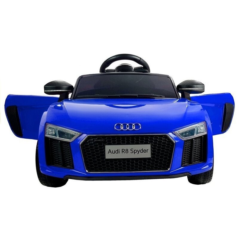 Bērnu vienvietīgs elektromobilis "Audi R8 Spyder", zils
