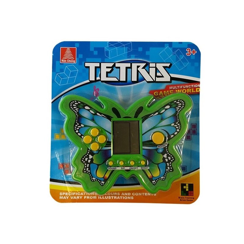 Tauriņa formas spēle "Tetris", zaļš