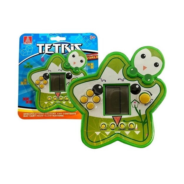 Zvaigznes formas spēle "Tetris", zaļa