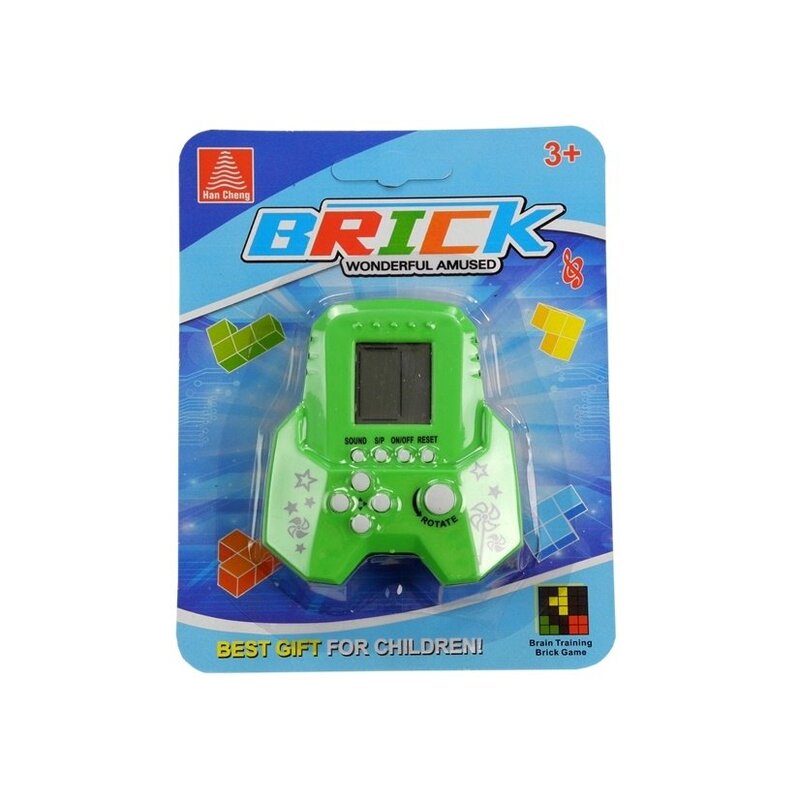 Raķetes formas spēle “Tetris”, zaļa