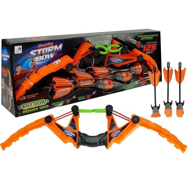 Rotaļlietu loks ar bultiņām "Shooting Storm Bow", oranžs