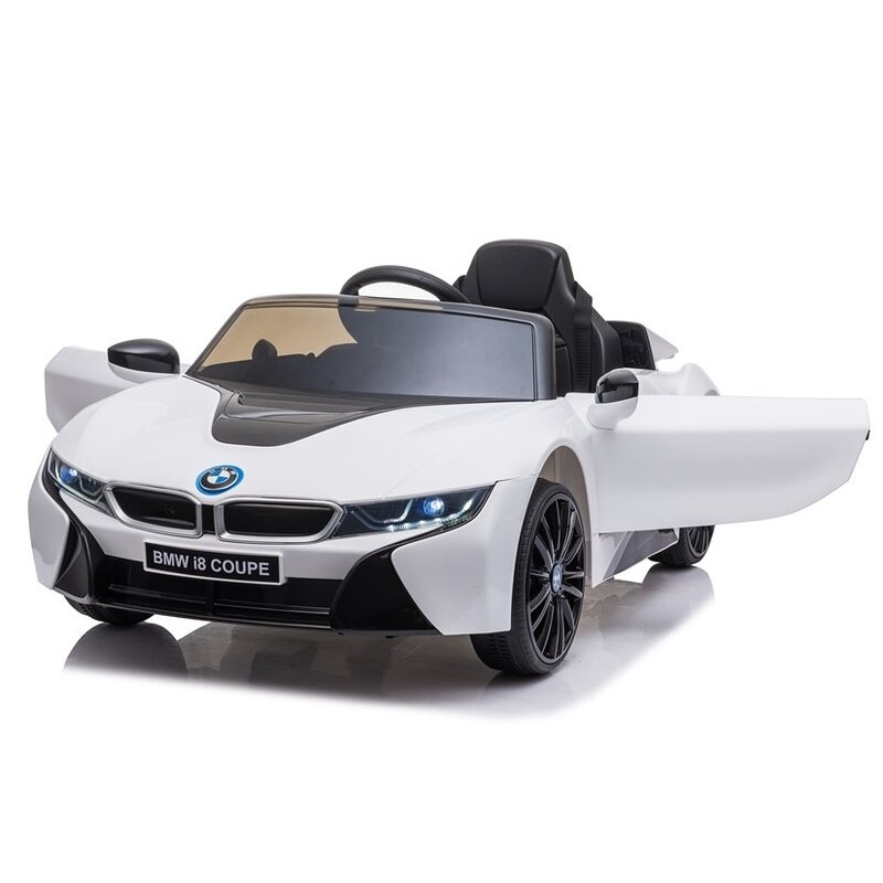 Bērnu vienvietīgs elektromobilis "BMW I8", balts