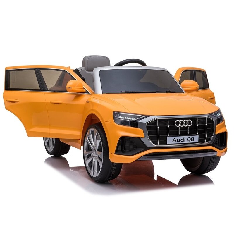 Bērnu vienvietīgs elektromobilis "Audi Q8", lakots - dzeltens