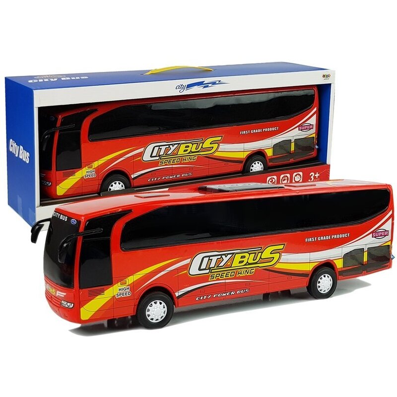 Rotaļlietu autobuss "City Bus", sarkans