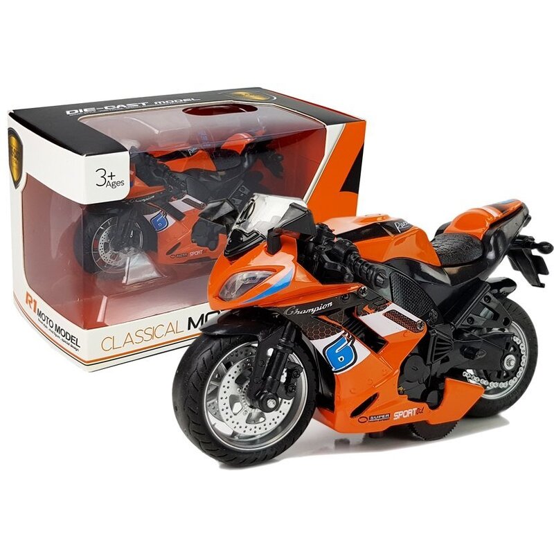 Rotaļu motocikls "Classic Motto", oranžs