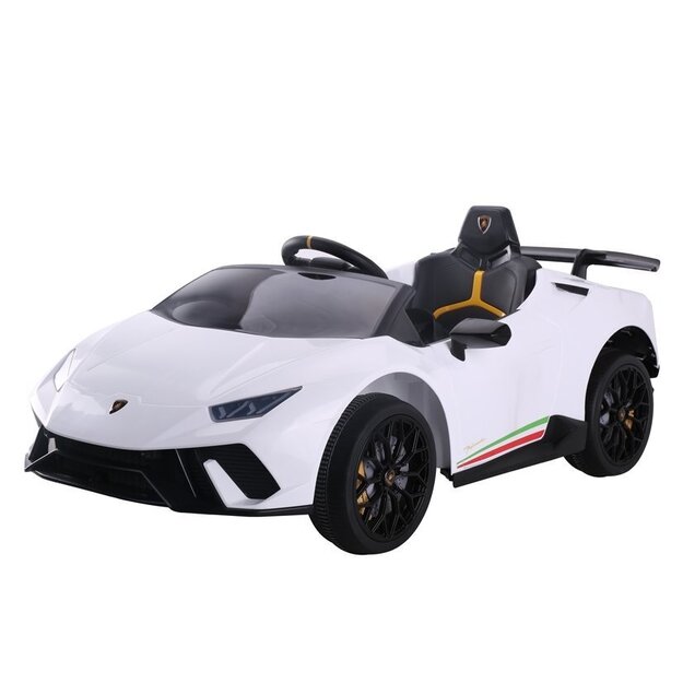 Elektromobilis "Lamborghini Huracan", balts