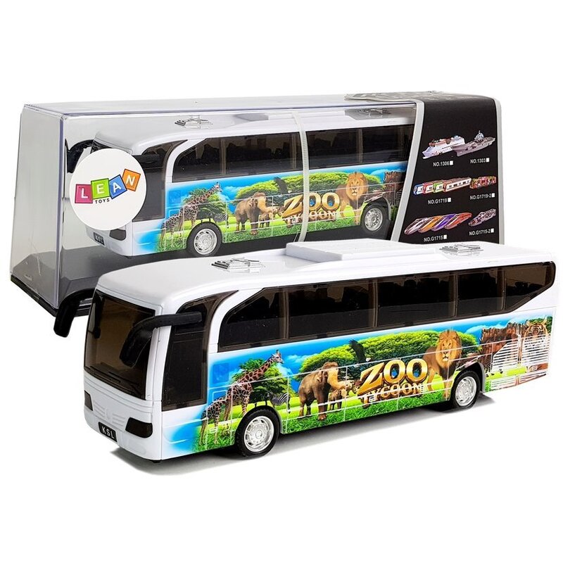 Rotaļu autobuss "Zoo Tycoon", balts