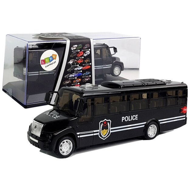Rotaļlietu policijas autobuss, melns