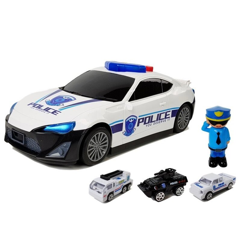 Rotaļlietu policijas automašīnu komplekts