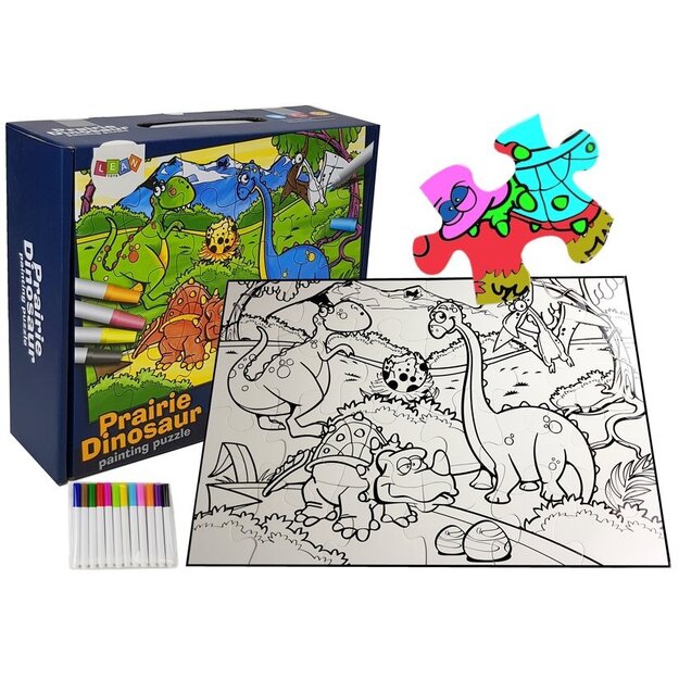 Krāsojamā puzle "Dinozaurs ar olu", 92 x 62 cm