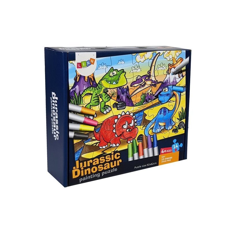 Krāsojamā puzle "Dinozauri", 92 x 62 cm