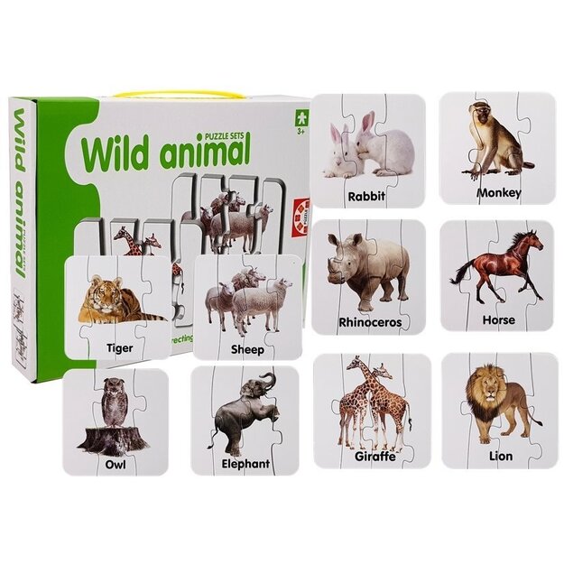 Izglītojoša puzle "Savvaļas dzīvnieki"