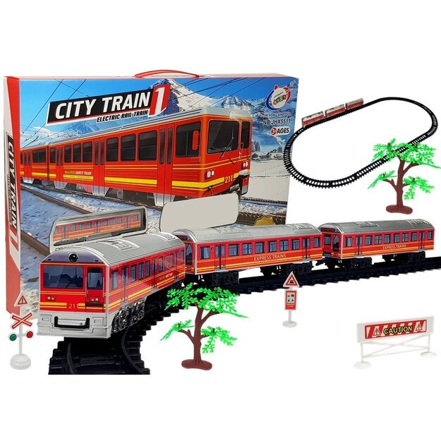 Rotaļu vilciens ar sliedēm "City Train", 28 detaļas