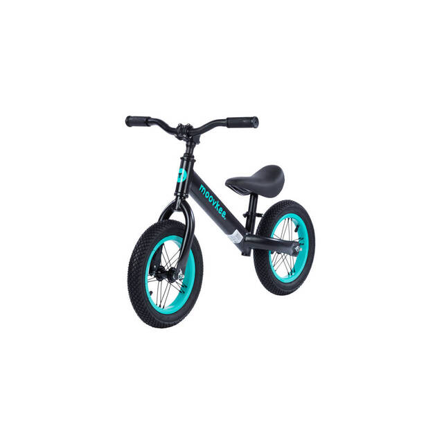 Līdzsvara velosipēds - Moovkee, 12 collas, melns ar zilu