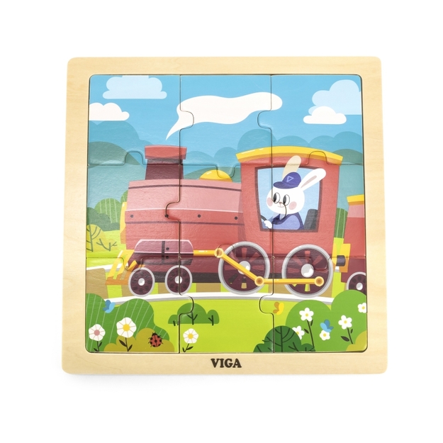 Koka puzle - Vilciens, 9 daļās